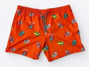 Rolling Stones 2XL Swim Trunks With Pockets